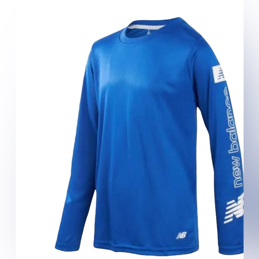 New Balance Big Boys  Crew Neck Long Sleeve Graphic T-Shirt